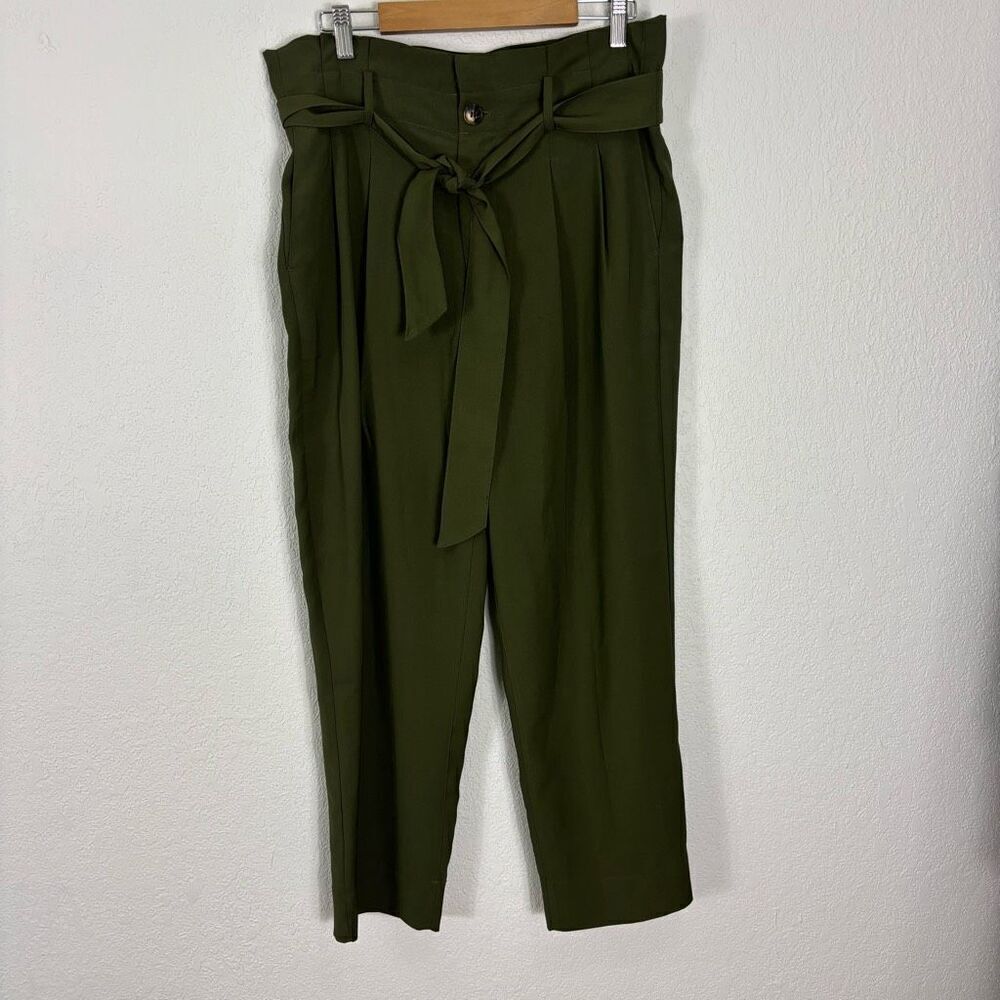 Madewell Army Green Straight Leg Waist Bag Trouser Pants size 8